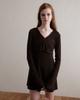 Hety Ellen Babydoll Dress (Brown)