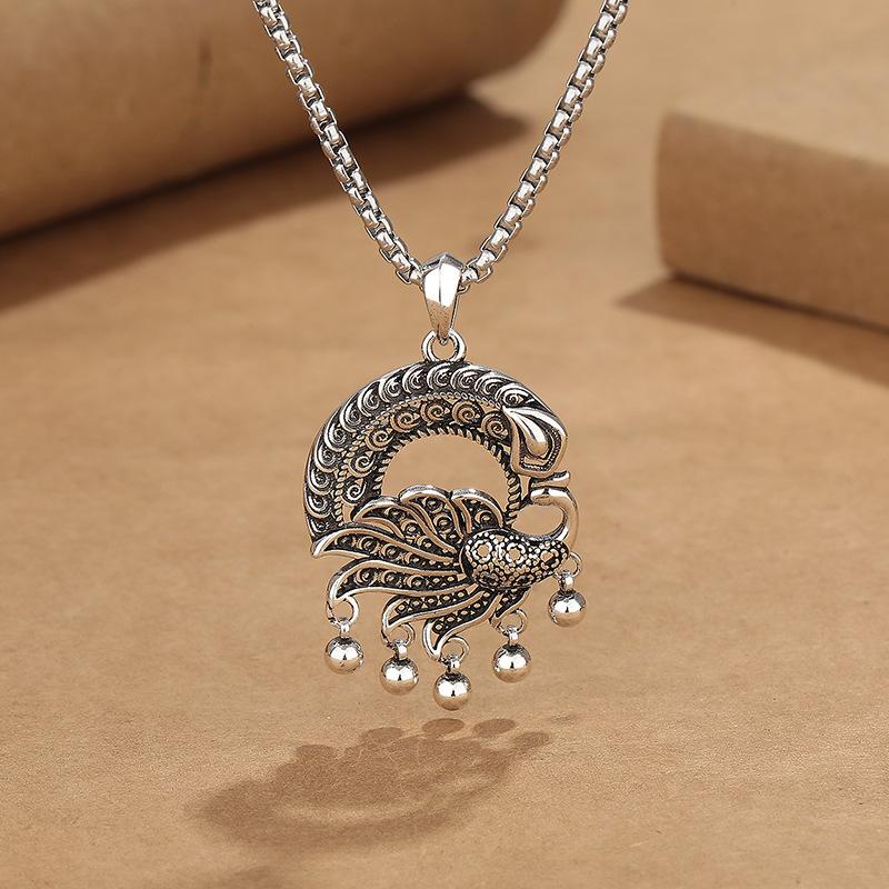 

Простое модное ожерелье с фениксом, женское шелковое ожерелье ручной работы в стиле ретро, ​​в национальном стиле, модное универсальное креативное ювелирное изделие