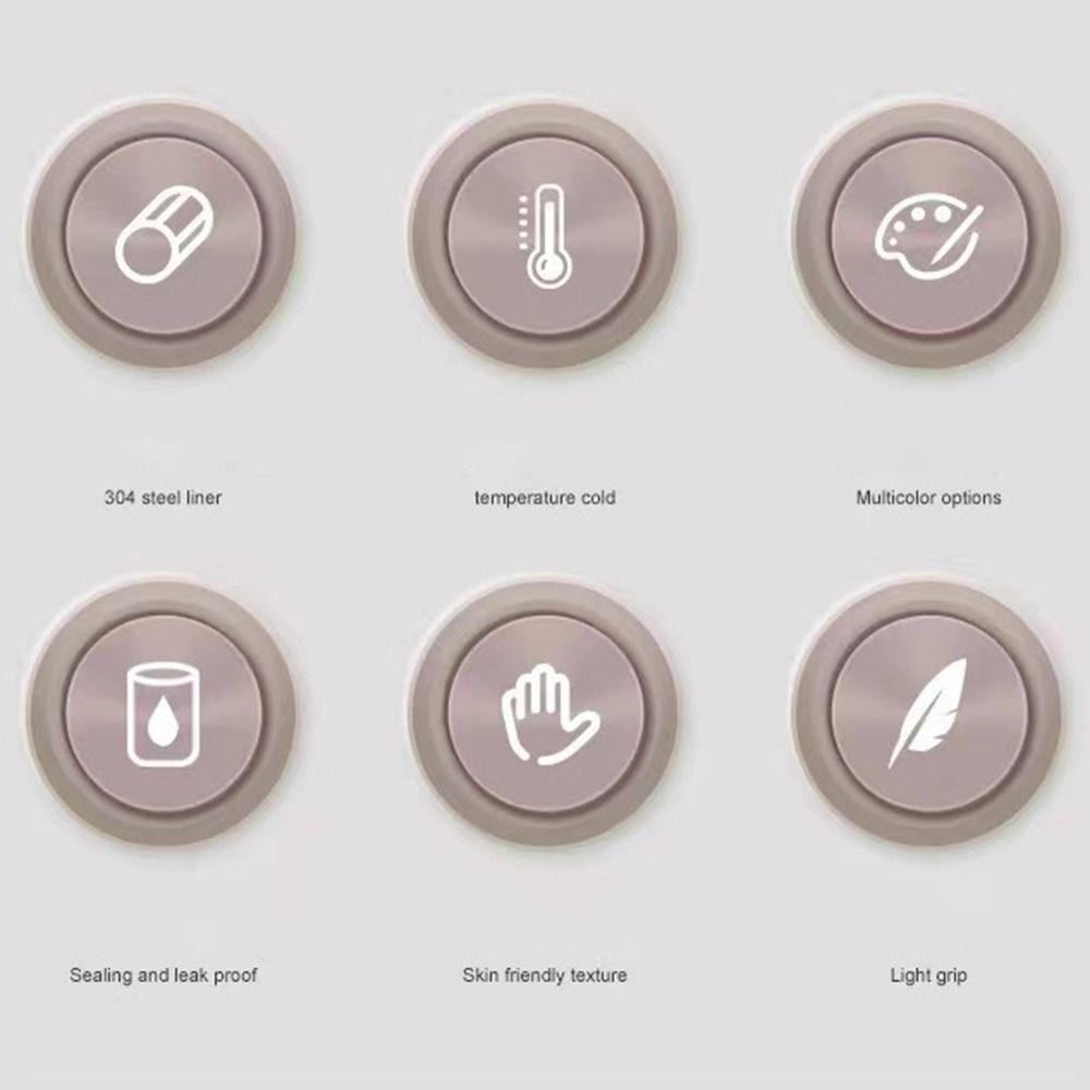 Lifting Ring Mini Vacuum Thermos Cup Simple Insulated Water Bottle Coffee Mug  Office/School