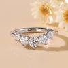 All Moissanite 0.9CT Ring Solid Sterling Silver Crown V-shaped Rings Plated 18K White Gold Fashion Women's Jewelry