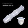 Trzyczęściowy plastikowy zestaw kubków miarowych z pokrywkami i podziałką - 200 ml, 100 ml, 50 ml
