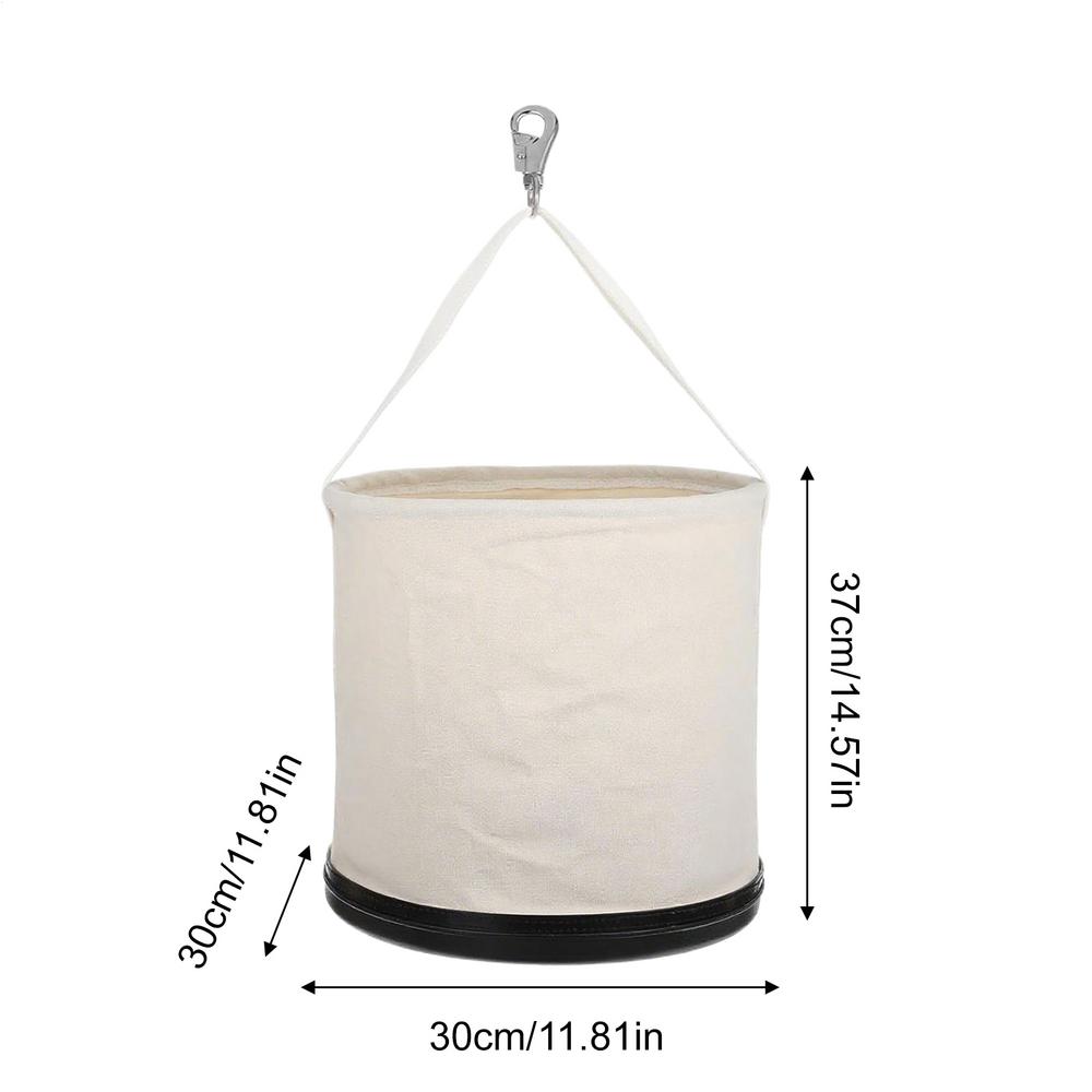 

Heavy Duty Tool Canvas Bucket With Load-bearing Hook Holder for Landscaping Construction Site Welding Building