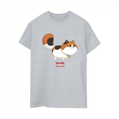 Disney Womens/Ladies Big Hero 6 Baymax Kitten Pose Cotton Boyfriend T-Shirt