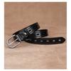 Womens Genuine Leather Belt With Hollow Design Pin Buckle Slim Width Jeans Dress Pants Black Coffee White