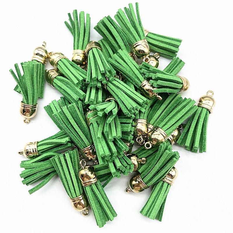 New 10pcs 38mm Vintage Leather Tassels DIY Keychain Cellphone Straps Pendant Tassels for Jewelry Earrings Findings Accessories