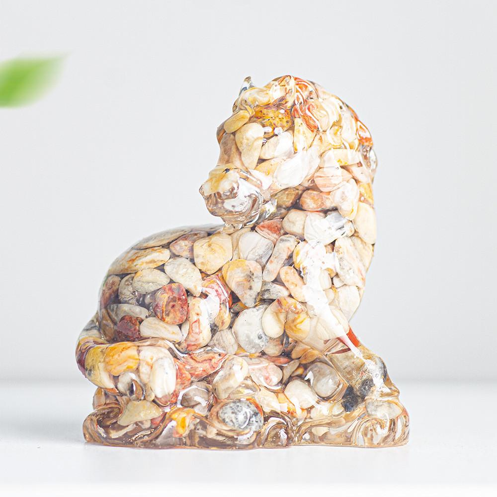 Natural Crystal Resin Figurine With Success Symbol For Home Decoration Gift