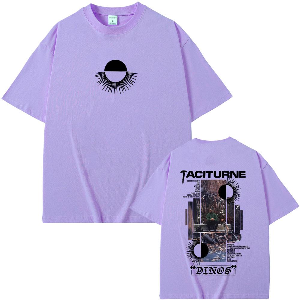 Rapper Dinos Taciturne Merch Tshirt Men Women Hip Hop Fashion Oversized Short Sleeve T Shirts Male Casual Retro Cotton Tshirts