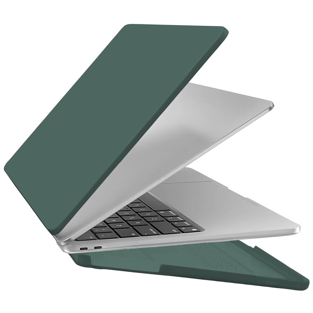 Apple Macbook Air 13 / 13.3" 2018-2021 İçin Kılıf (M1 A2337/A2179/A1932) - Esnek, Mat Koruyucu Kılıf, Hafif ve Dayanıklı - Alogy Airguard™ Yeşil