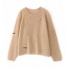 2026 Women's Pure Wool Sweater with 3D Floral Embroidery, Round Neck, Loose Fit, Elegant Knitwear