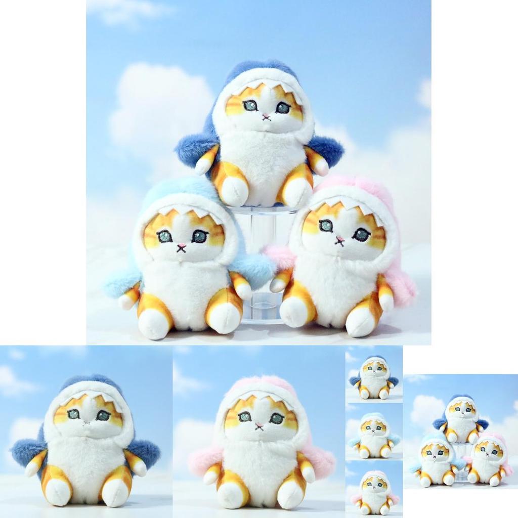 Entzückender Plüsch Hai Katze Schlüsselanhänger Puppe Süßes Accessoire Perfekt zur Taschen Dekoration