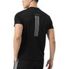 Adidas Classic Three Stripes Quick-Dry T-Shirt Breathable Casual Fashion Trend Sports Crew Neck Short Sleeve Men Tops Black KC3741