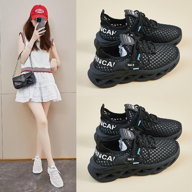 Sommer neue fliegende gewebte Schuhe Sport Damen Mesh atmungsaktiv Studenten Freizeitschuhe flach Laufen