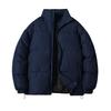 Mens Thickened Warm Stand Collar Coat Mens Fashion Solid Color Coat