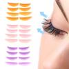 4Pairs Reusable Eyelash Lifting Pad Silicone Lamination Pad Vertical Stripe Perm Rods 3D Lashes Extension Curler Makeup Tool