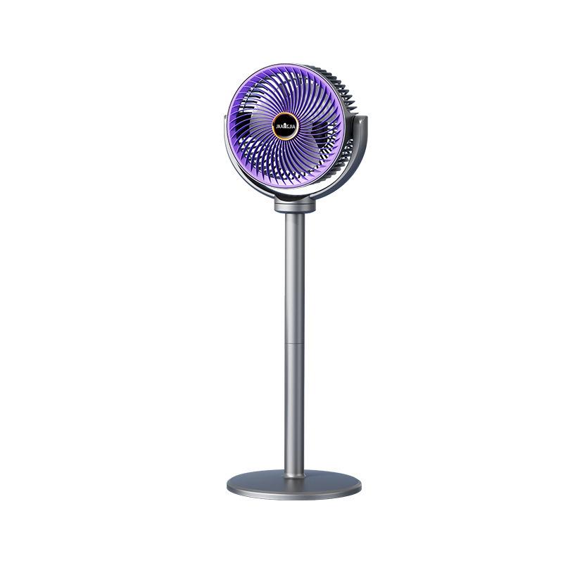 2026 Rechargeable USB Floor Fan with Oscillation, Large Wind Power, Desktop & Vertical Modes