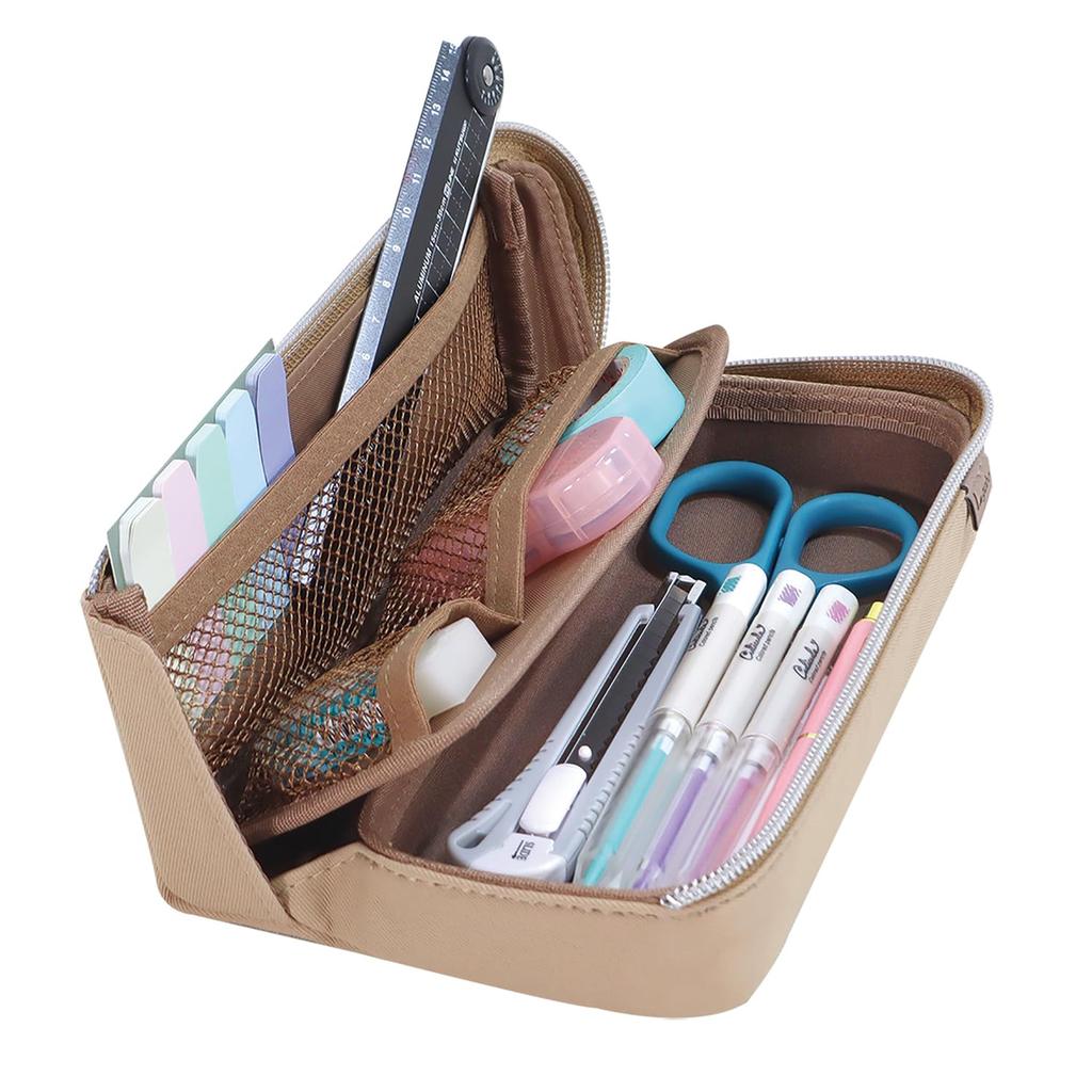 Kutsuwa Elgaba Pencil AK067BE Case, Beige,