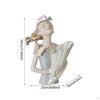 Chic Girl Sculpture Flower Holder, Resin Plant Pot for Desktop Use