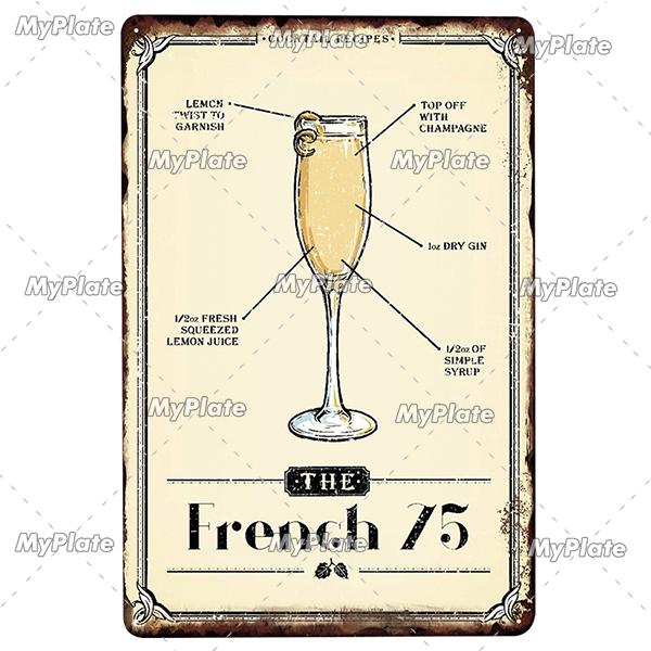 Cocktail Shots6 Metal Sign Vintage Plaque Beer Tin Sign Plate Wall Decor For Bar Pub Man Cave Bloody Poster Custom