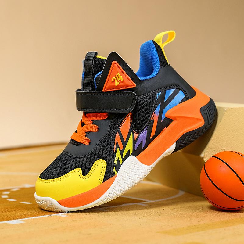 Children's Basketball Shoes 2025 Summer New Professional Training Shoes Boys Sports Shoes Girls Mesh Breathable Children