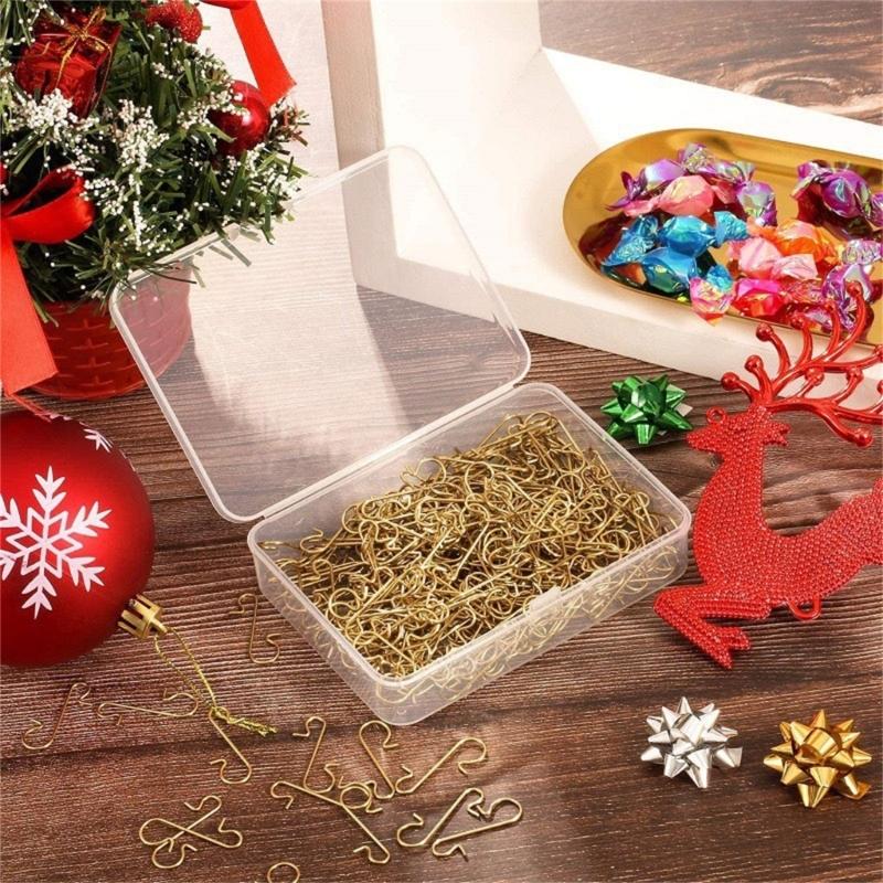 100pcs Elegant Christmas Ornament Hangers Hooks for Tree Decoration and Crafts Stylish Ornaments Hanging Solution