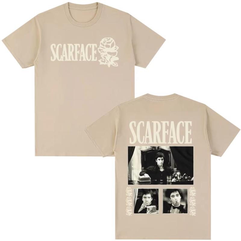 

Gangsters Movie Scarface Tshirt Tony Montana Al Pacino Vintage Gothic Tshirts Unisex Women Clothing Cotton Oversized T Shirt Tops 4XL