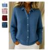 Light Blue Women's Knit Cardigan Casual Loose Open Front Sweater Long Sleeve Button Ribbed Hem