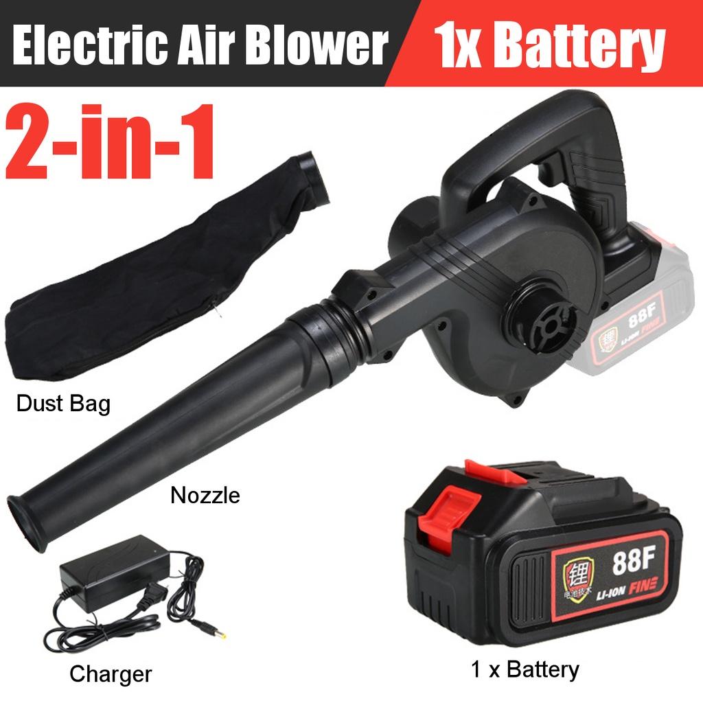 2 IN 1 1500W Cordless Electric Air Blower & Suction Portable Handheld Dust Collector Cleaner Power Tool