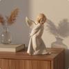 4 Pieces Ceramic Angel Figurine Cute Angel Figurine Cherub Sculpture Gift Home Decor Creative for Girls, Shelf Display