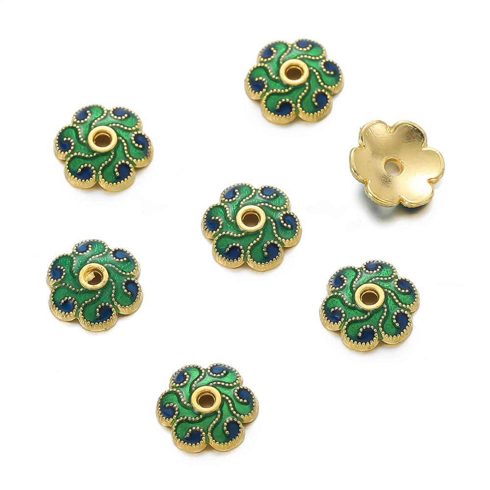 10pcs/lot Metal Loose Spacer Beads Flowers Caps For DIY End Spacer Charms Necklace Bracelets Earring Jewelry Making Craft