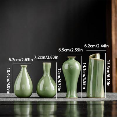 Enfeites de vaso, utensílios para flores secas, decorações de cerâmica, mesas de jantar, decoração de casa simples e fresca, pequenos enfeites de vaso