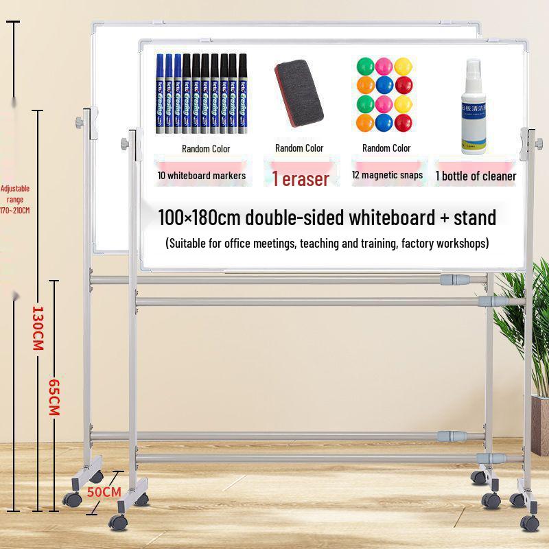 Mobile Double-Sided Magnetic Blackboard & Whiteboard for Home or Office