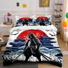 Samurai Art Three-Piece Set Soft Comfortable Duvet Cover Bedding Set Included 1*Duvet Cover & 2*Pillowcases Gift