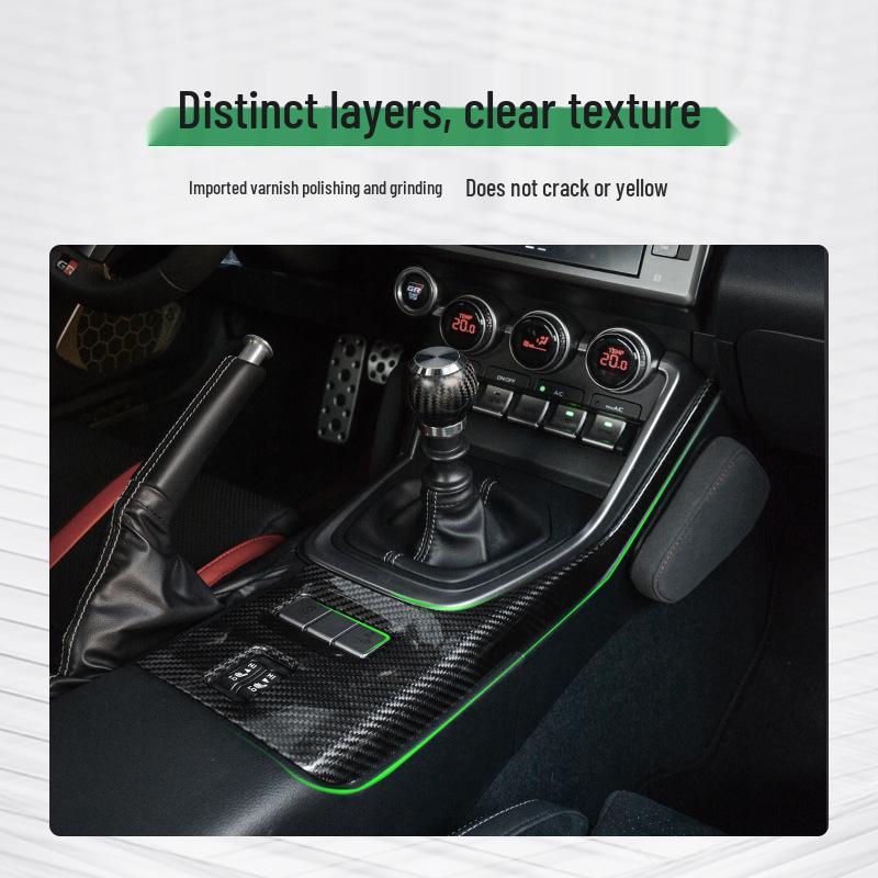 Tantan Carbon Fiber Gear Shift Panel for 2022 Toyota 86 & Subaru BRZ Interior Modification