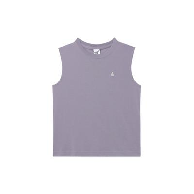 Einfarbige Lässige Bequeme Trainings-Sport-Tanktops Schnelltrocknende Ärmellose T-Shirts Damen Oberteile Lila DO9272509