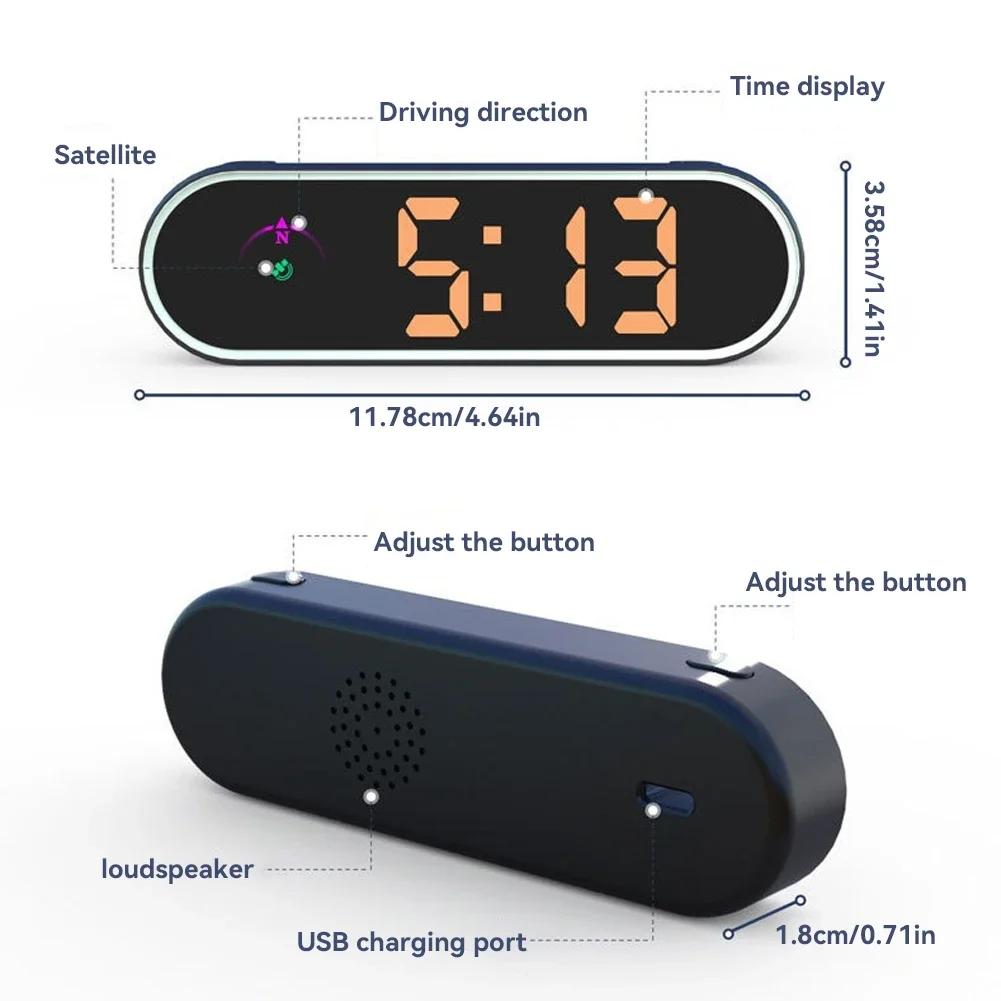 HUD GPS Speedometer Digital Speedometer Universal Car Heads-Up Display Speed Meter with Compass Over Speed Alarm for All Vehicle