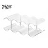 Cup Storage Rack, Multi-Layer Stacking Organizer, with Wavy Slot Design, Space Saving Desktop Bar Storage for Mugs Glasses Coffee Cups