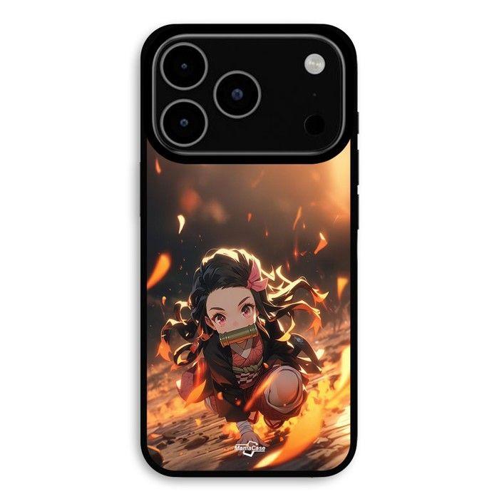 Case For iPhone 17 Pro Max Demon Slayer Nezuko 3D art anime Manga Maniacase nero