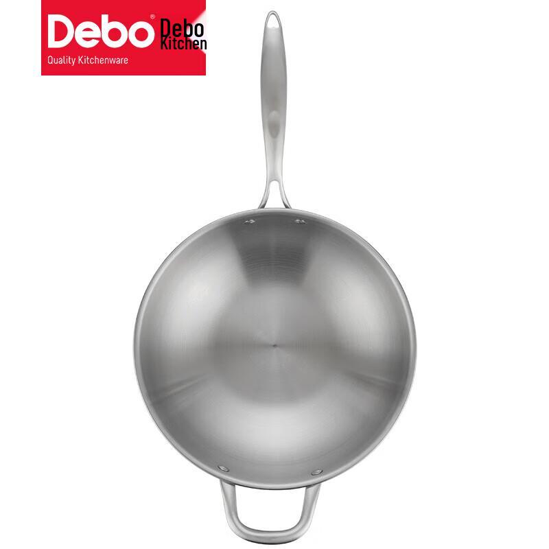 Debo DEP-316 Edelstahl-Wok mit Sichtdeckel