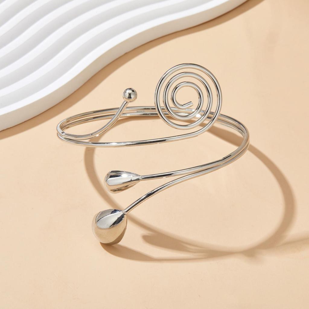 Cross-Border Jewelry Irregular Open Arm Bracelet - Punk Style Flower & Butterfly Arm Ring, Ocean Series Starfish.