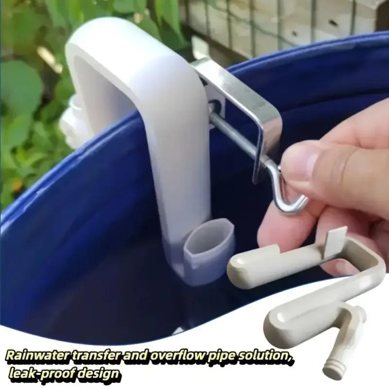 Regenwasserumleitung und Überlauf-Werkzeugset Selbstansaugender Siphon-Schlauch mit Verstopfungsschutzdesign Automatisches Entwässerungs- und Befüllsystem