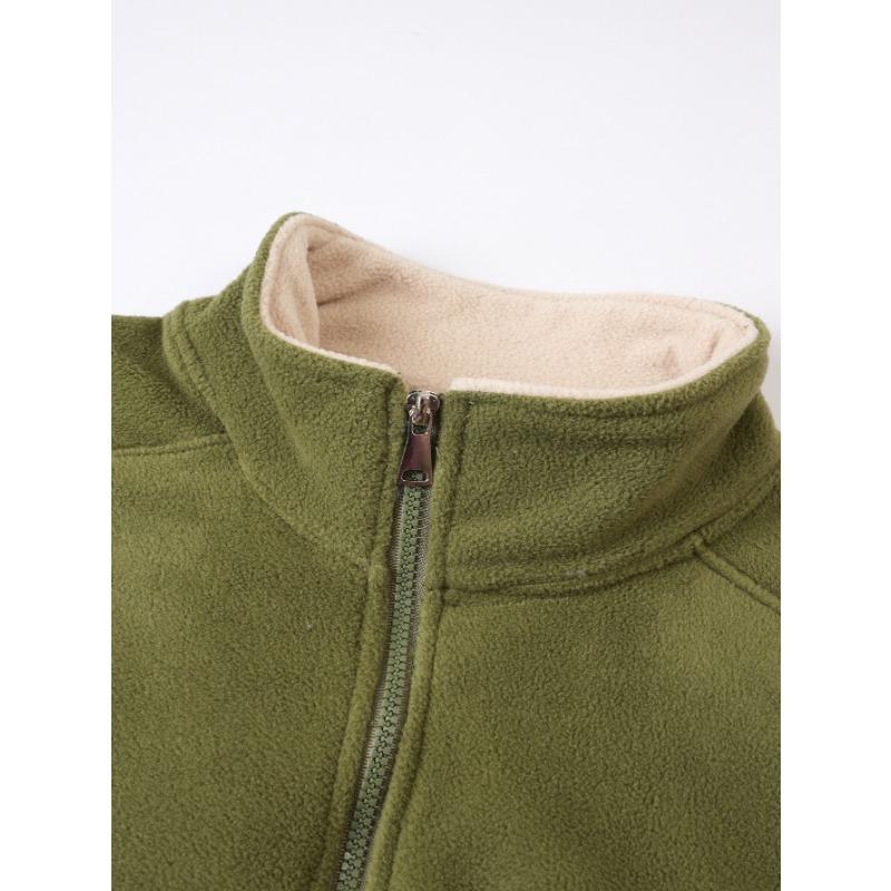 Pánský personalizovaný podzimní a zimní ležérní pulovr se stojáčkem na zip s dlouhým rukávem, jednobarevný pulovr se zipovým prošíváním