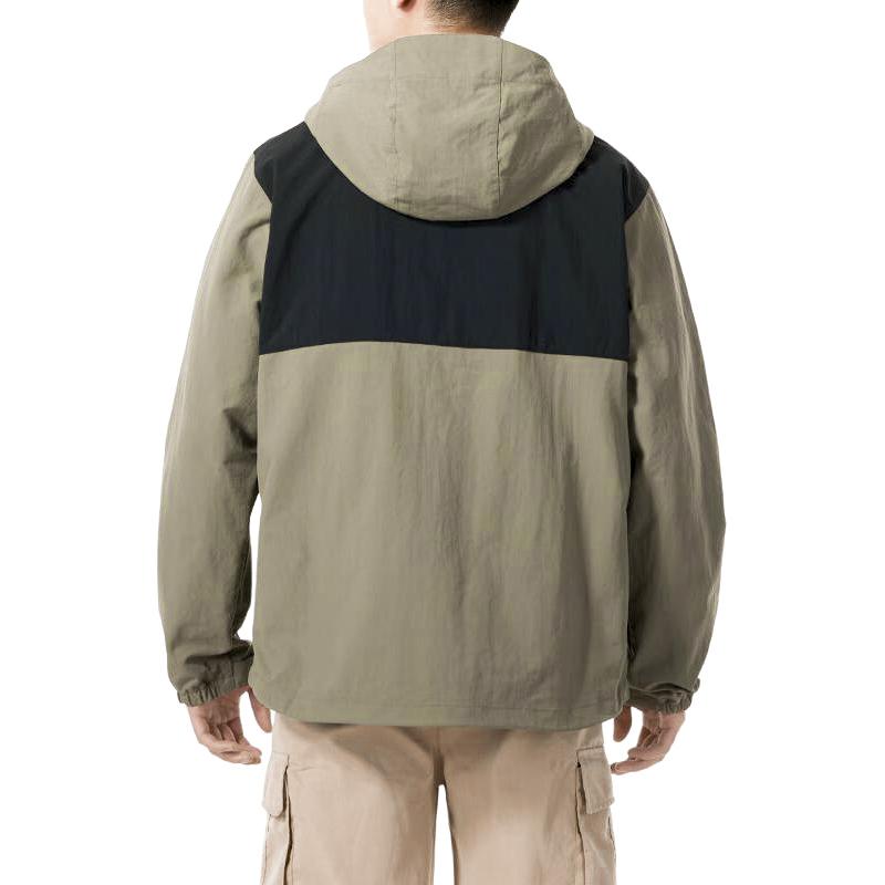 Columbia Color Block Spliced Hooded Casual Jacket Men Jackets Green XE3394-397