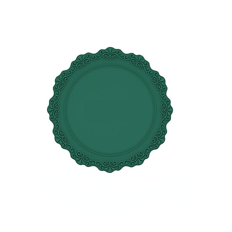 Kitchen Round Embossed Table Mat Placemats Multi-Purpose Silicone Hot Mats Nordic Home Decor Heat Resistant Waterproof Coaster