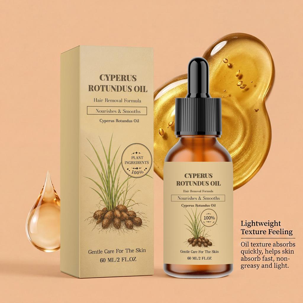 Cyperus Rotundus Skin Hair Removal Oil Gentle Cleansing Body Hair Moisturizing Refreshing Care Oil 100ml