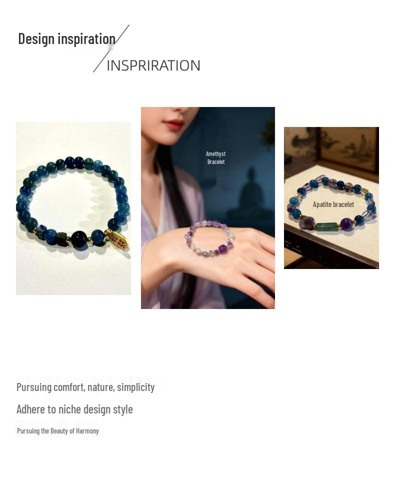 New Bestseller: Apatite and Irregular Amethyst Beaded Bracelet