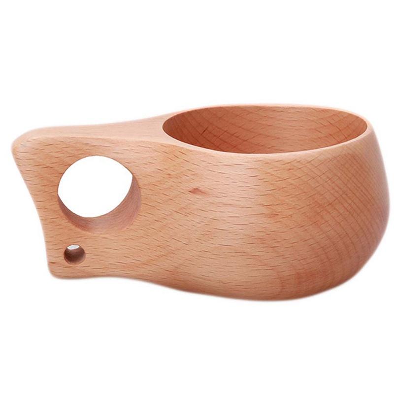 Beech Single Hole Double Hole Elephant Nose Shape Wooden Coffee Cup Home Decoration