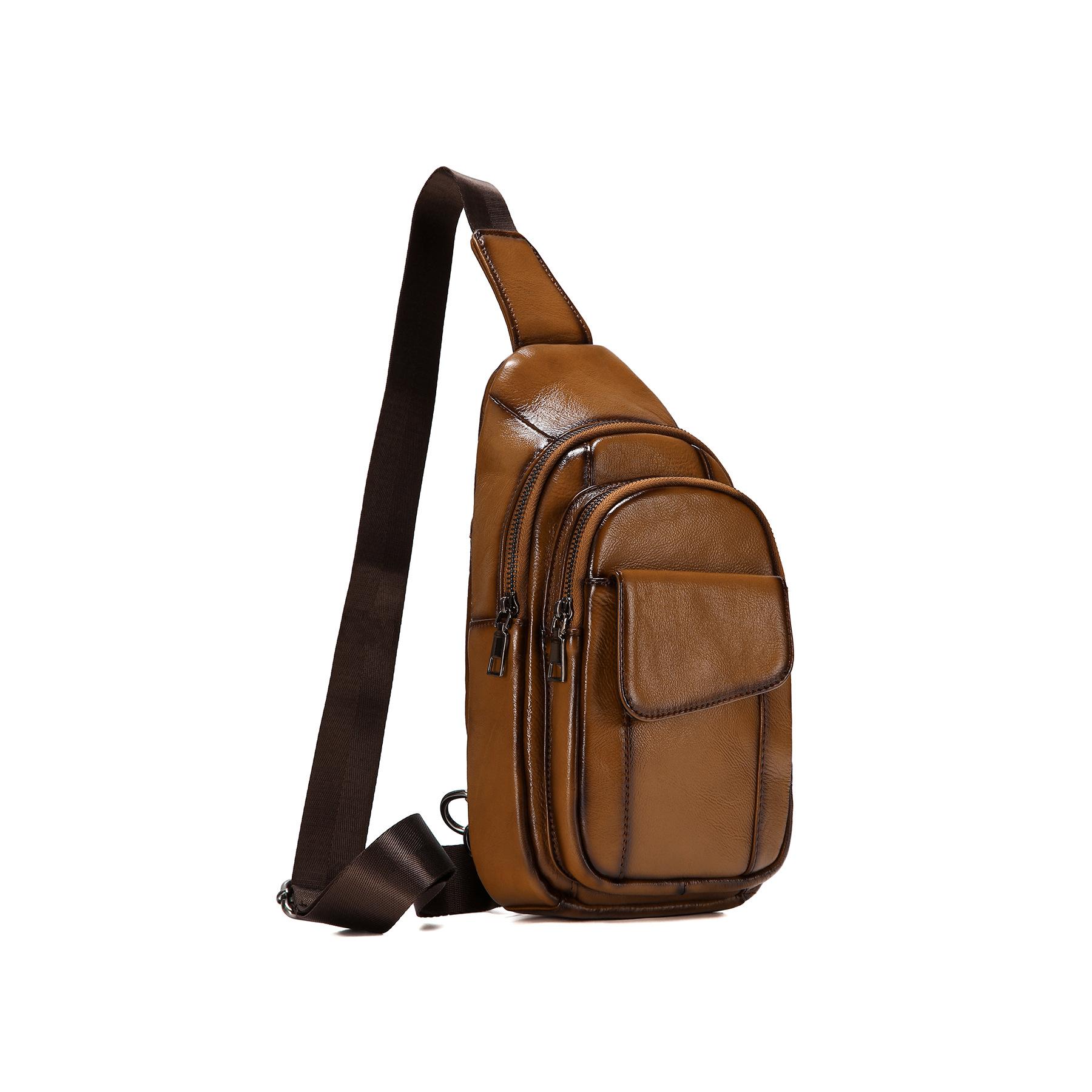

Men s Multi-functional Casual Commuting Crossbody Bag, Cowhide Genuine Leather Men s Bag коричневый