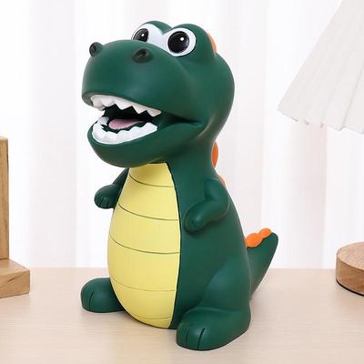 Large Dinosaur Piggy Bank - Drop-proof Silicone Money Box for Kids