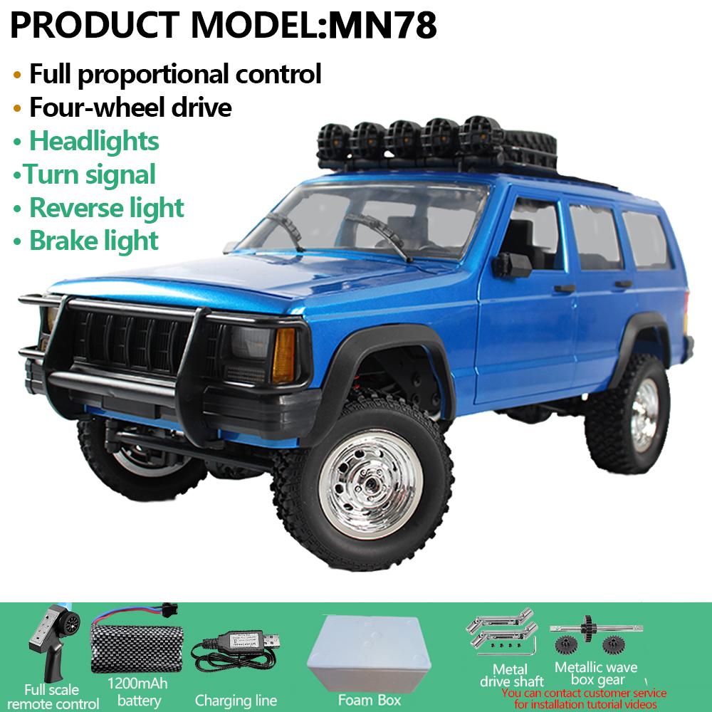 AAYD1 MN78 1:12 RC Car MN Model RTR Version RC Car 4WD 280 Motor Professional Off-Road RC 2.4G Remote Control Car For Boys Gifts