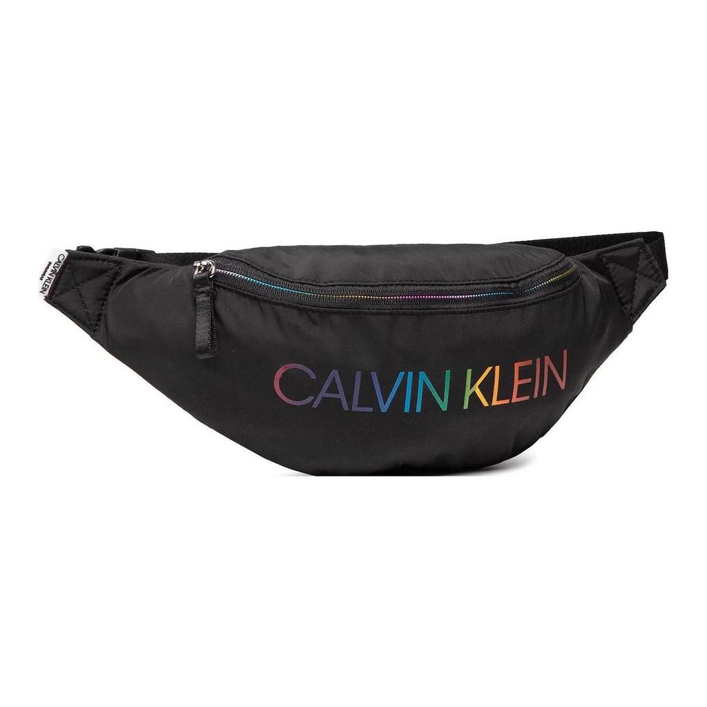 Calvin Klein Fashion Colorful Letter Logo Nylon Chest Bag Waist Bag Men bags Black K9KUSU0115BEH